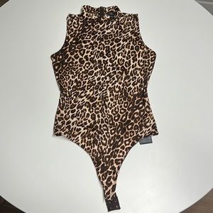 Guess cheetah thong body suit